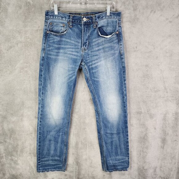 Mens American Eagle Outfitters Slim Straight Blue Denim Jeans Size 31X32 - Picture 2 of 11